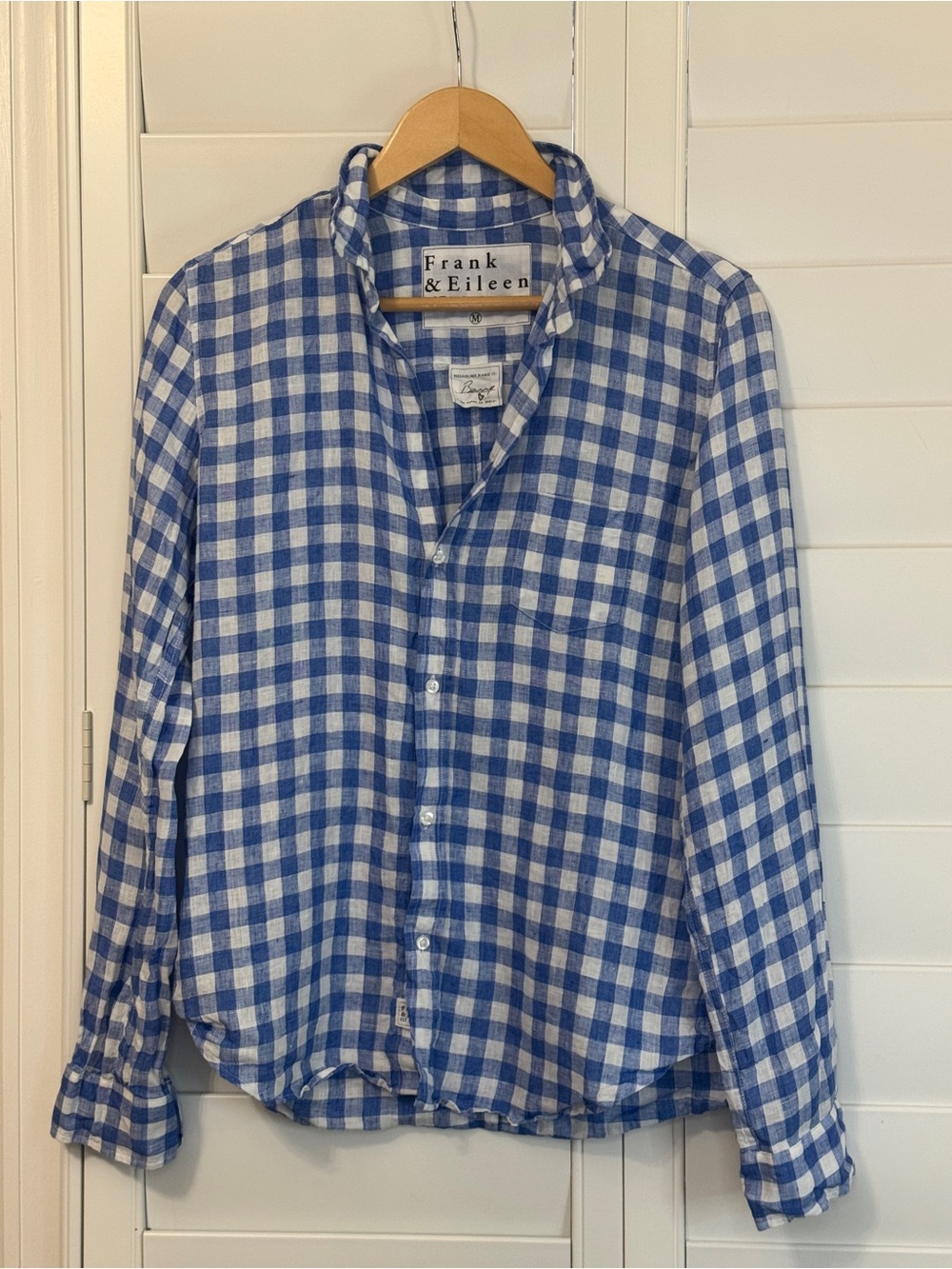 Frank & Eileen Barry linen Tailored Button-Up Shirt Size Medium - Picture 2 of 5